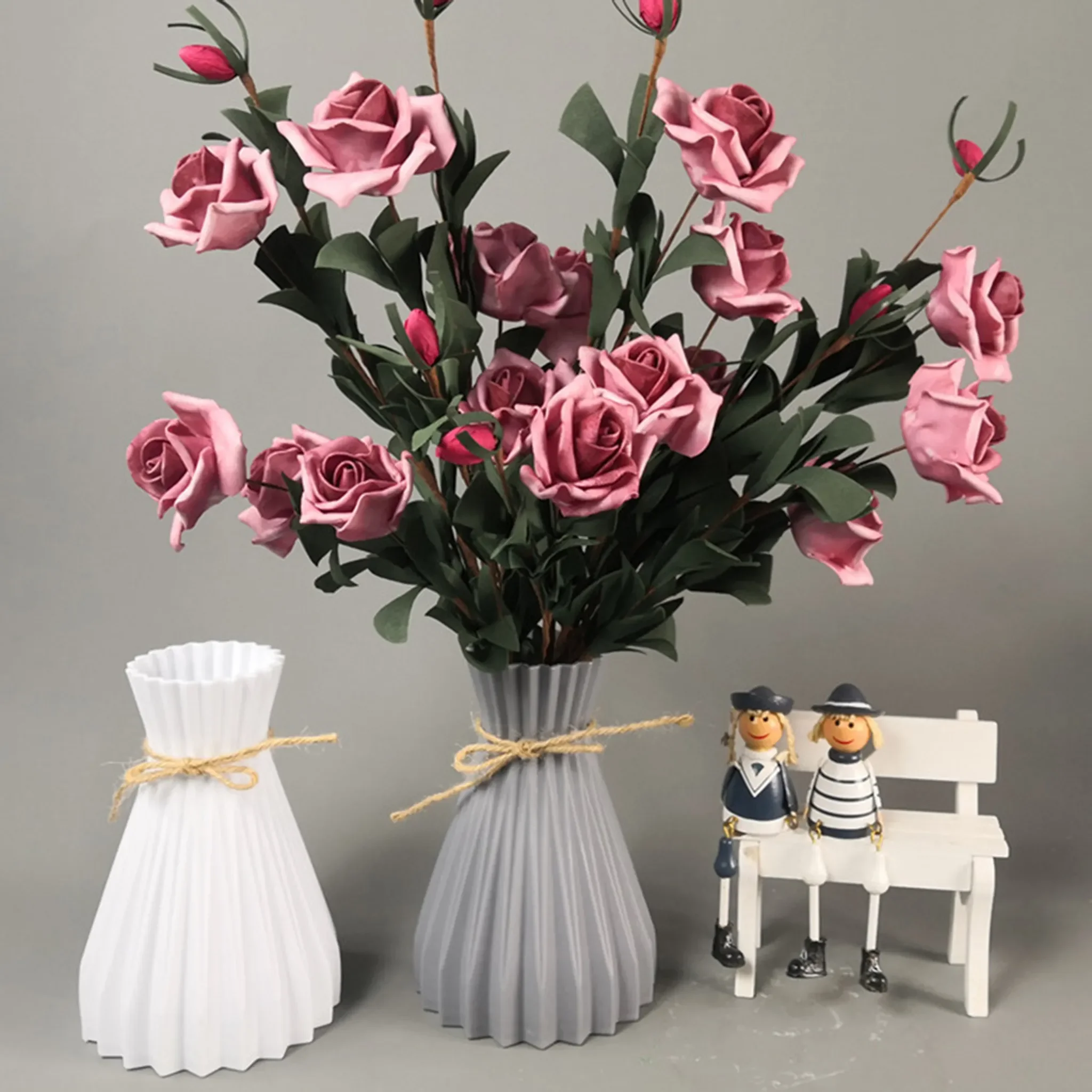 Kunststoffvase – Schwarz, 17 cm